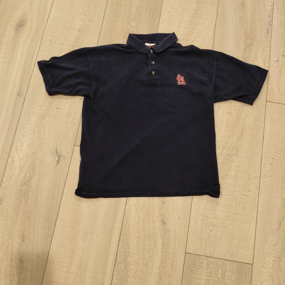 Nike Dark Blue Polo with Red Logo